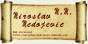Miroslav Medojević vizit kartica